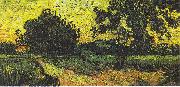Vincent Van Gogh Landscape with Castle Auvers at Sunset oil painting on canvas